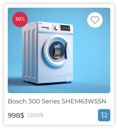 Bosch 300 Series SHEM63W55N washing machine white 998 dollars