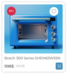 Bosch 300 Series SHEM63W55N toaster oven blue 998 dollars