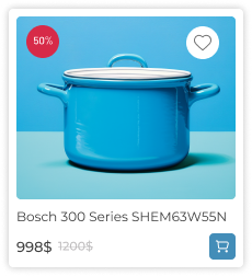 Bosch 300 Series SHEM63W55N cookware pot 998 dollars