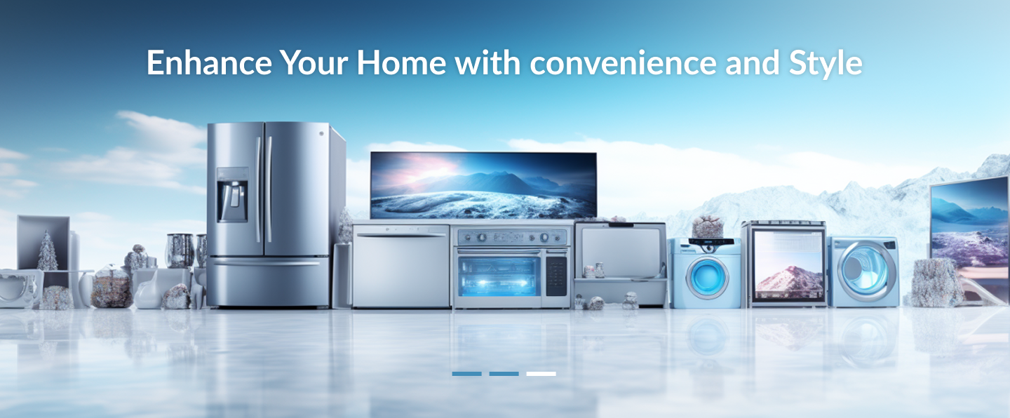 Enhance your home with convenience and style - hero banner with home appliances